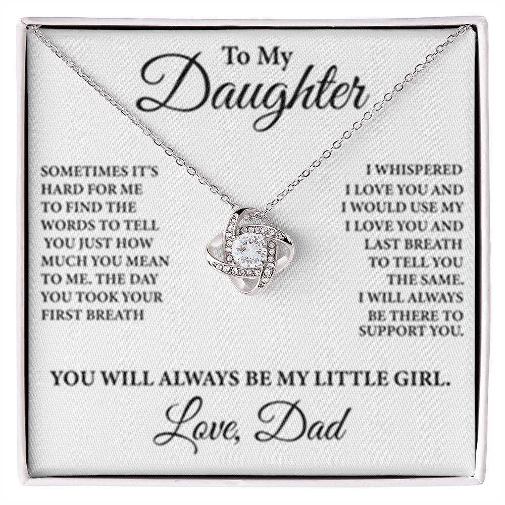 To My Daughter - Love Knot Necklace
