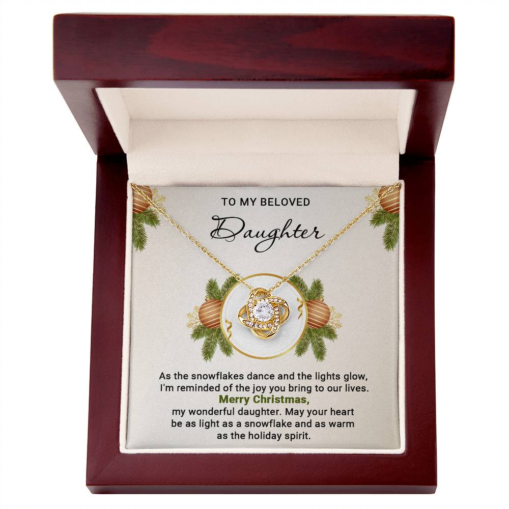 Daughter - Wonderful - Love Knot Necklace