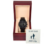 Father's Day Special Gift - Happy Father's Day - Black Chronograph Watch