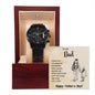 Father's Day Special Gift - Happy Father's Day - Black Chronograph Watch