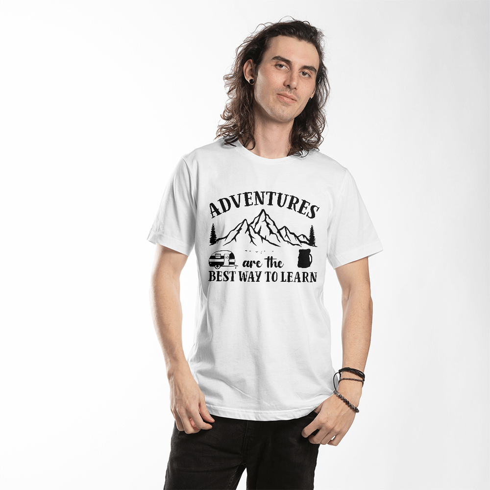 Adventure are the best way to learn - Camping T-Shirt