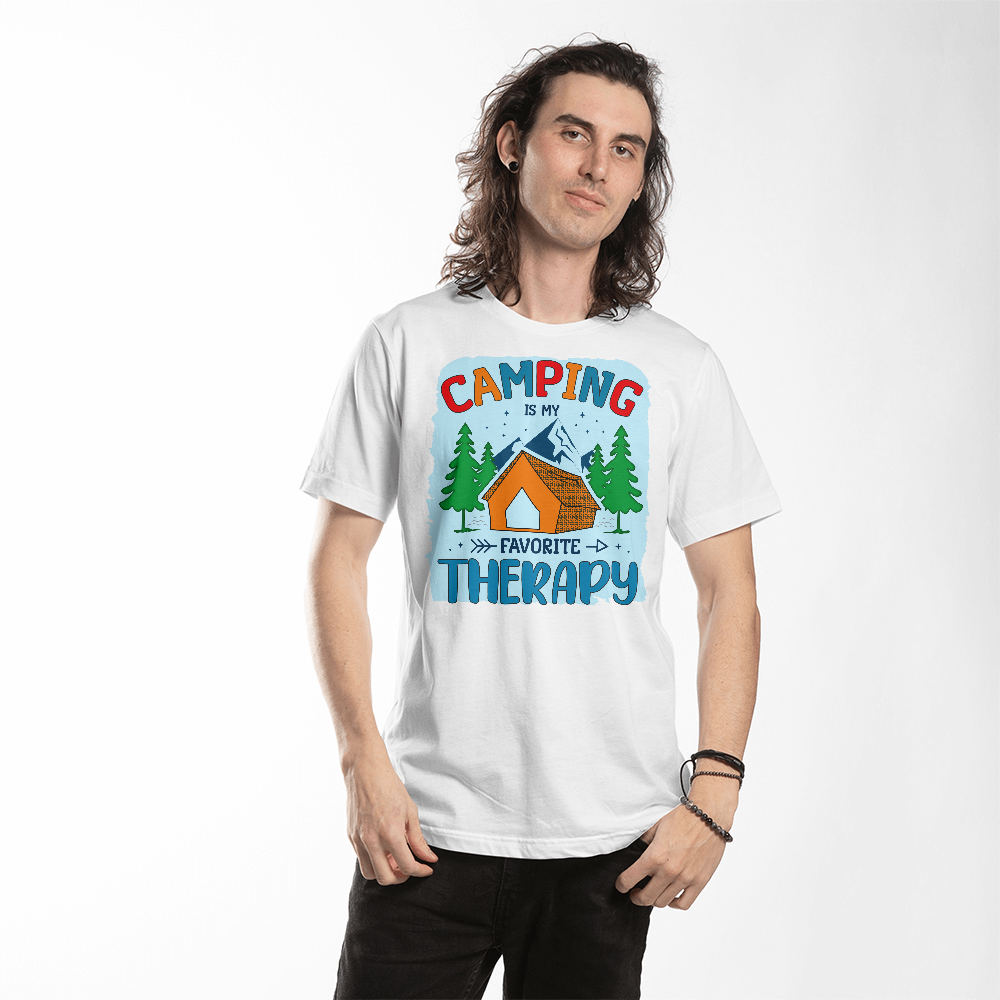 Camping is my favorite therapy - T-Shirt