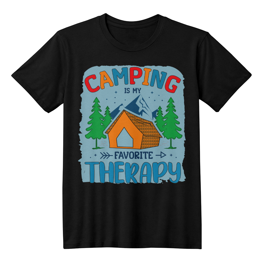 Camping is my favorite therapy - T-Shirt