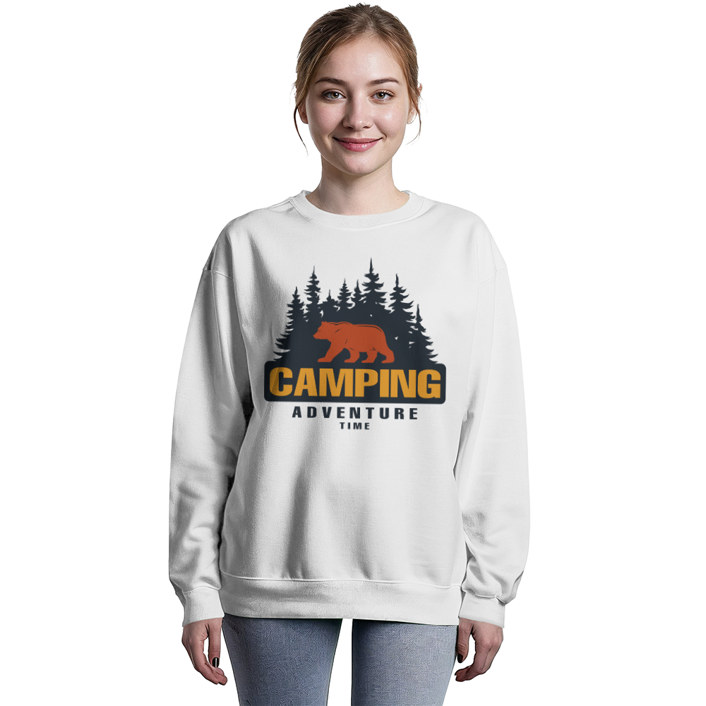 Camping Adventure Time - Crewneck Sweatshirt