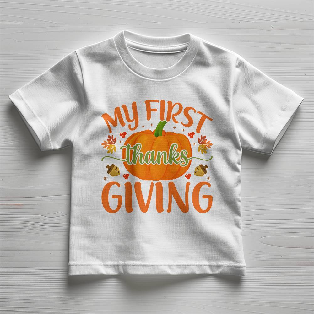 Perfect Thanksgiving Gift - Bella + Canvas 3001T Toddler Jersey Tee Front Print