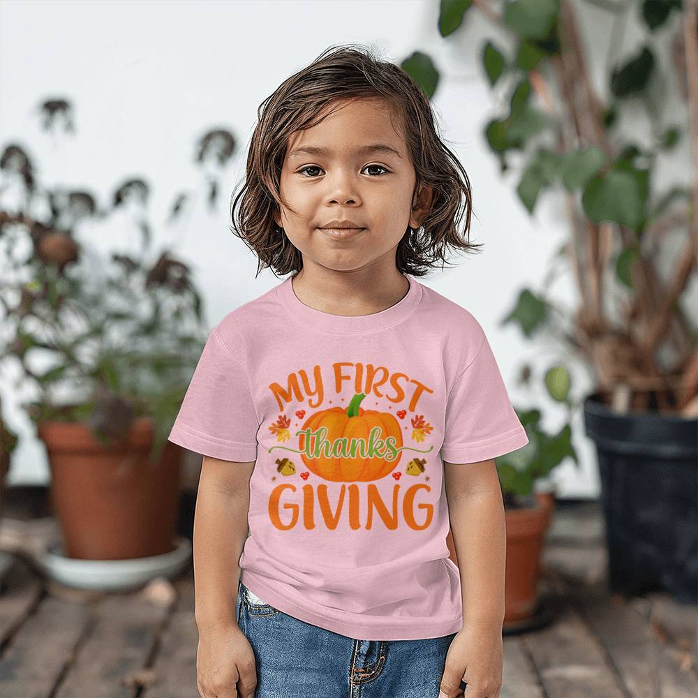Perfect Thanksgiving Gift - Bella + Canvas 3001T Toddler Jersey Tee Front Print