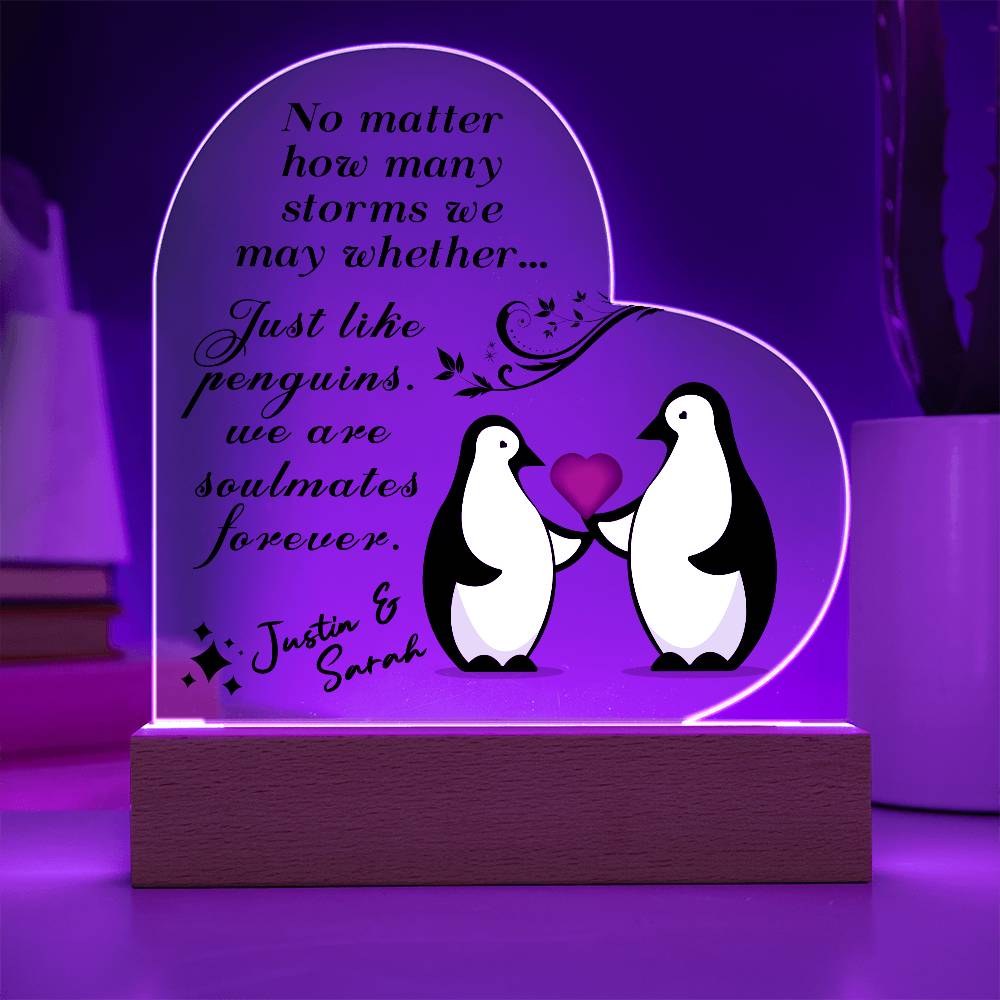 No Matter How Many Storms We May Whether - Valentine's Day Best Gift For - Acrylic Heart Plaque