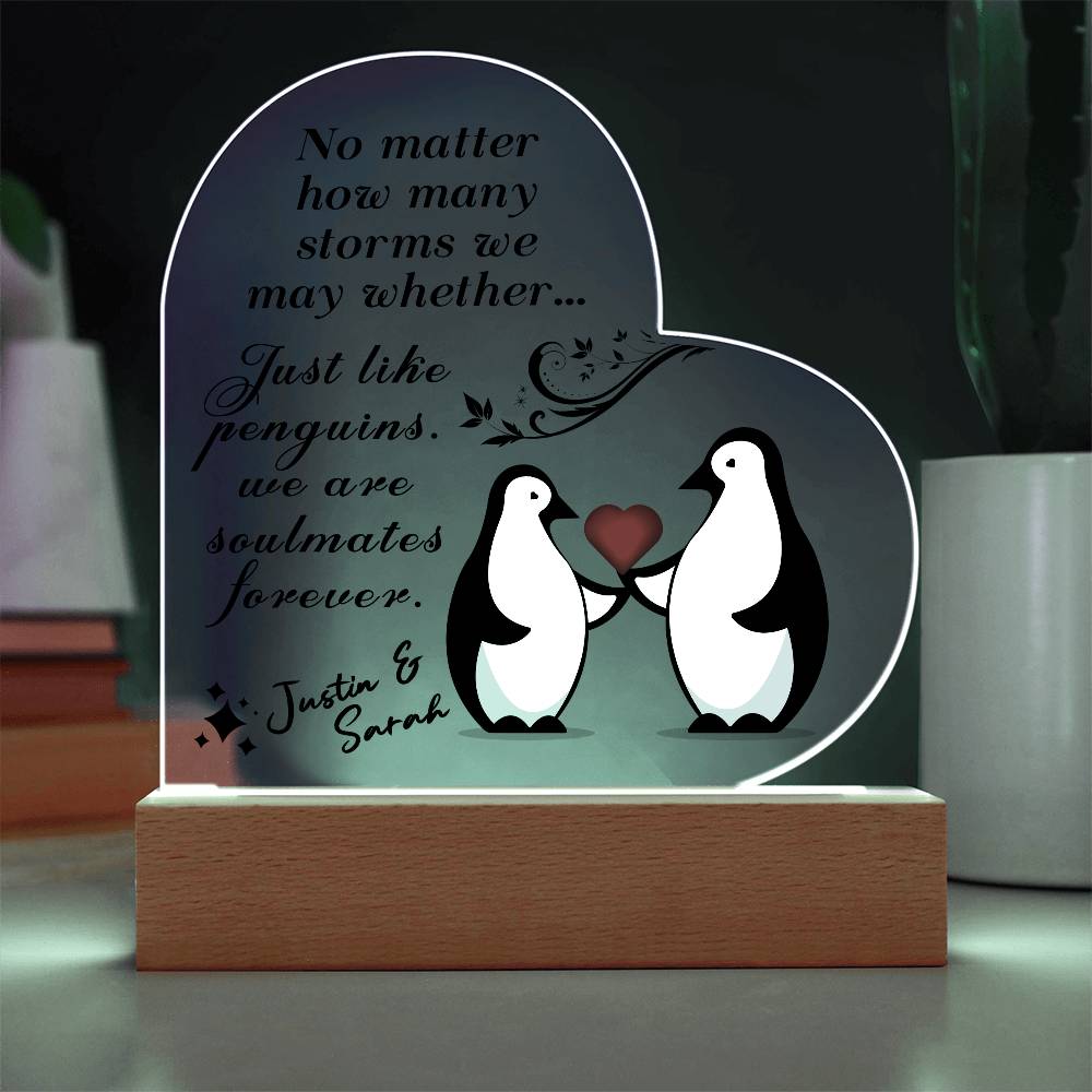 No Matter How Many Storms We May Whether - Valentine's Day Best Gift For - Acrylic Heart Plaque