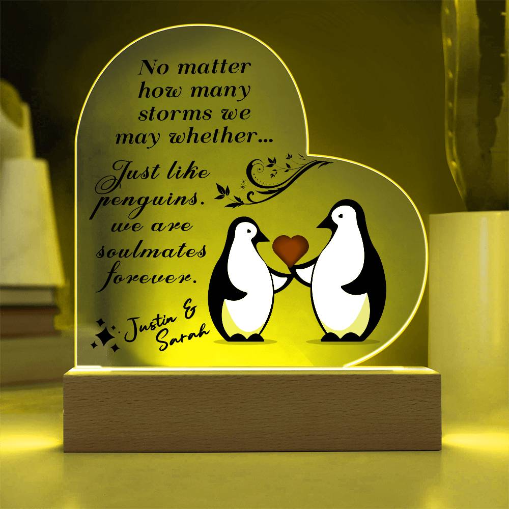 No Matter How Many Storms We May Whether - Valentine's Day Best Gift For - Acrylic Heart Plaque