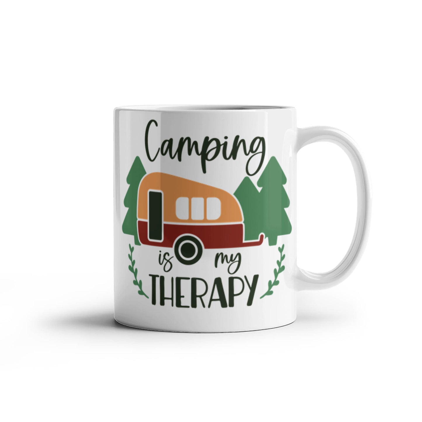 New Camping is my Therapy - White Ceramic Mug Multiple Variants