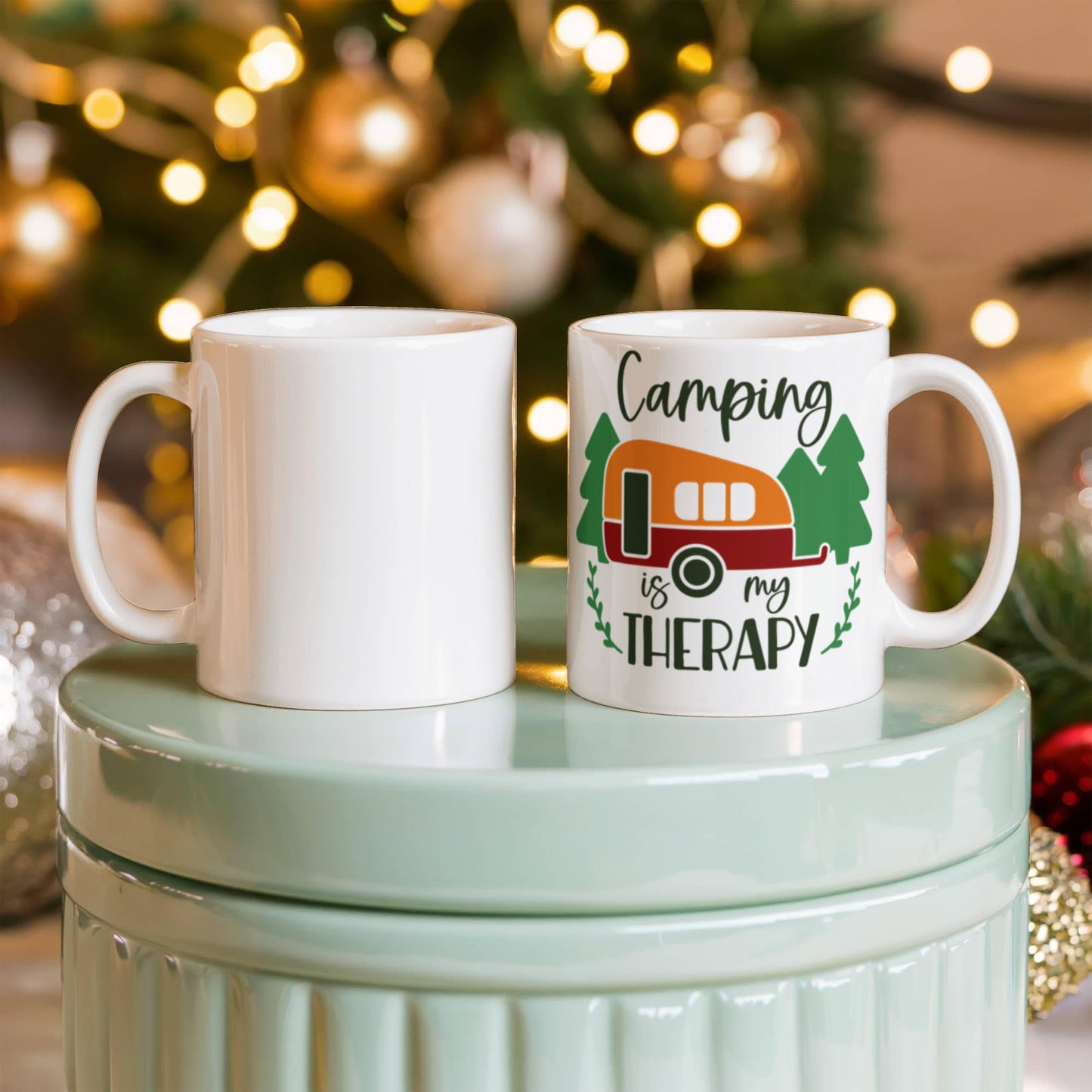 New Camping is my Therapy - White Ceramic Mug Multiple Variants