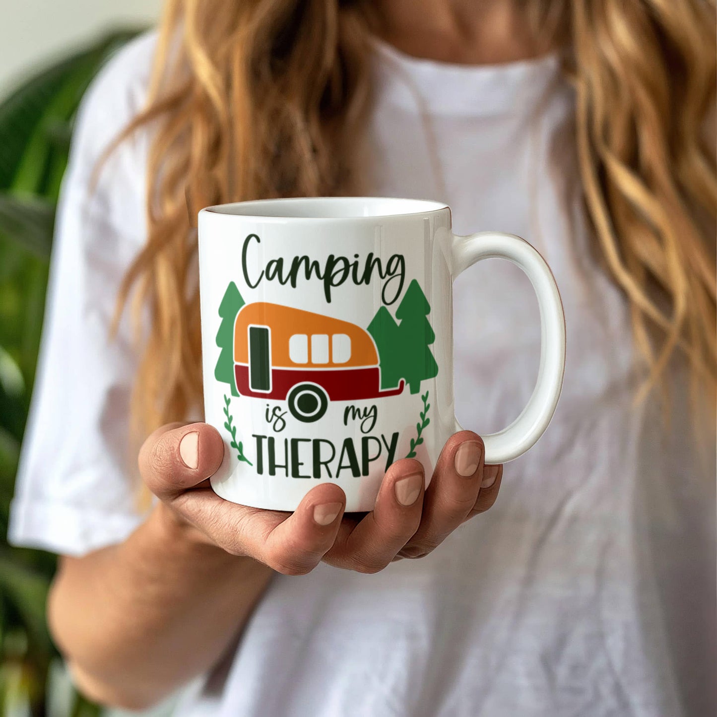 New Camping is my Therapy - White Ceramic Mug Multiple Variants