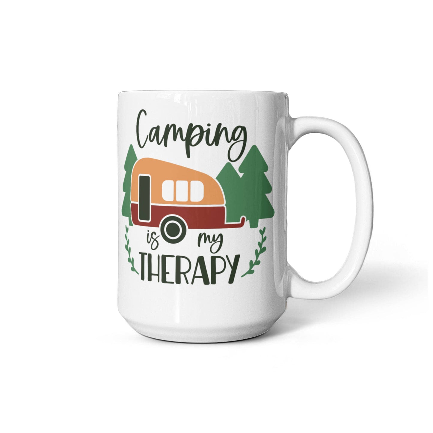 New Camping is my Therapy - White Ceramic Mug Multiple Variants