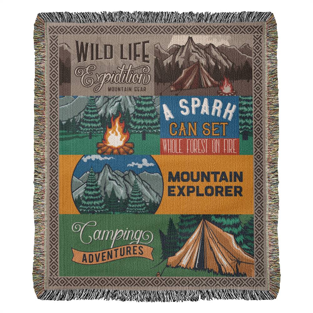 New Camping Blanket - Artwork Heirloom Woven Blanket (Portrait)