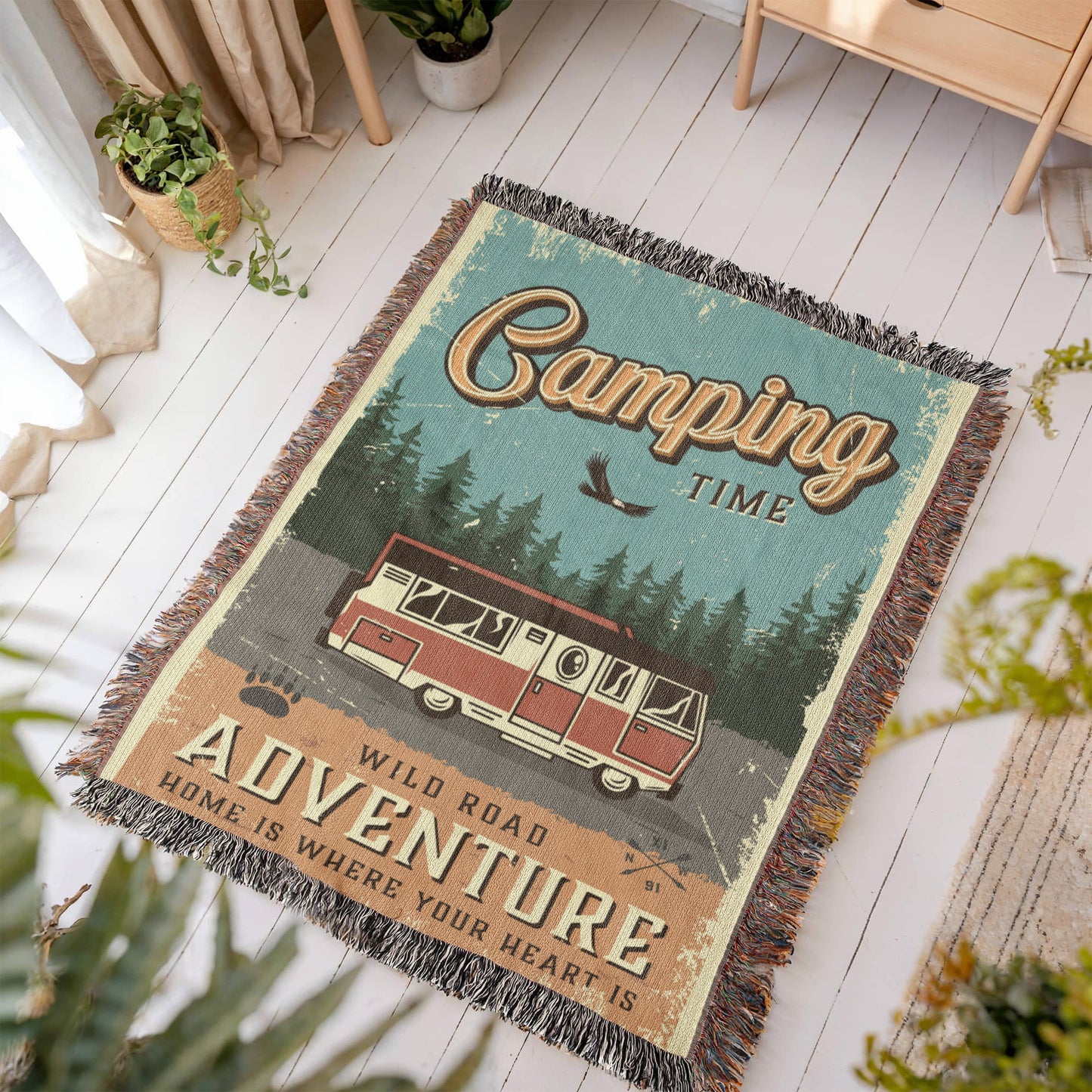 New Camping Blanket - Artwork Heirloom Woven Blanket