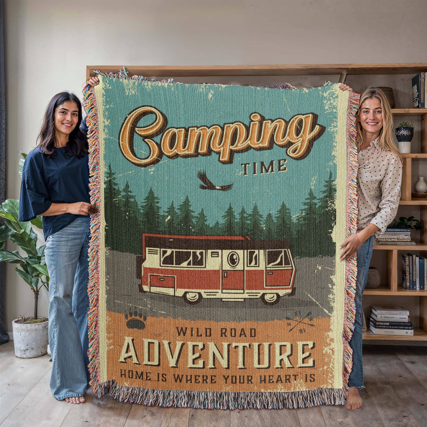 New Camping Blanket - Artwork Heirloom Woven Blanket