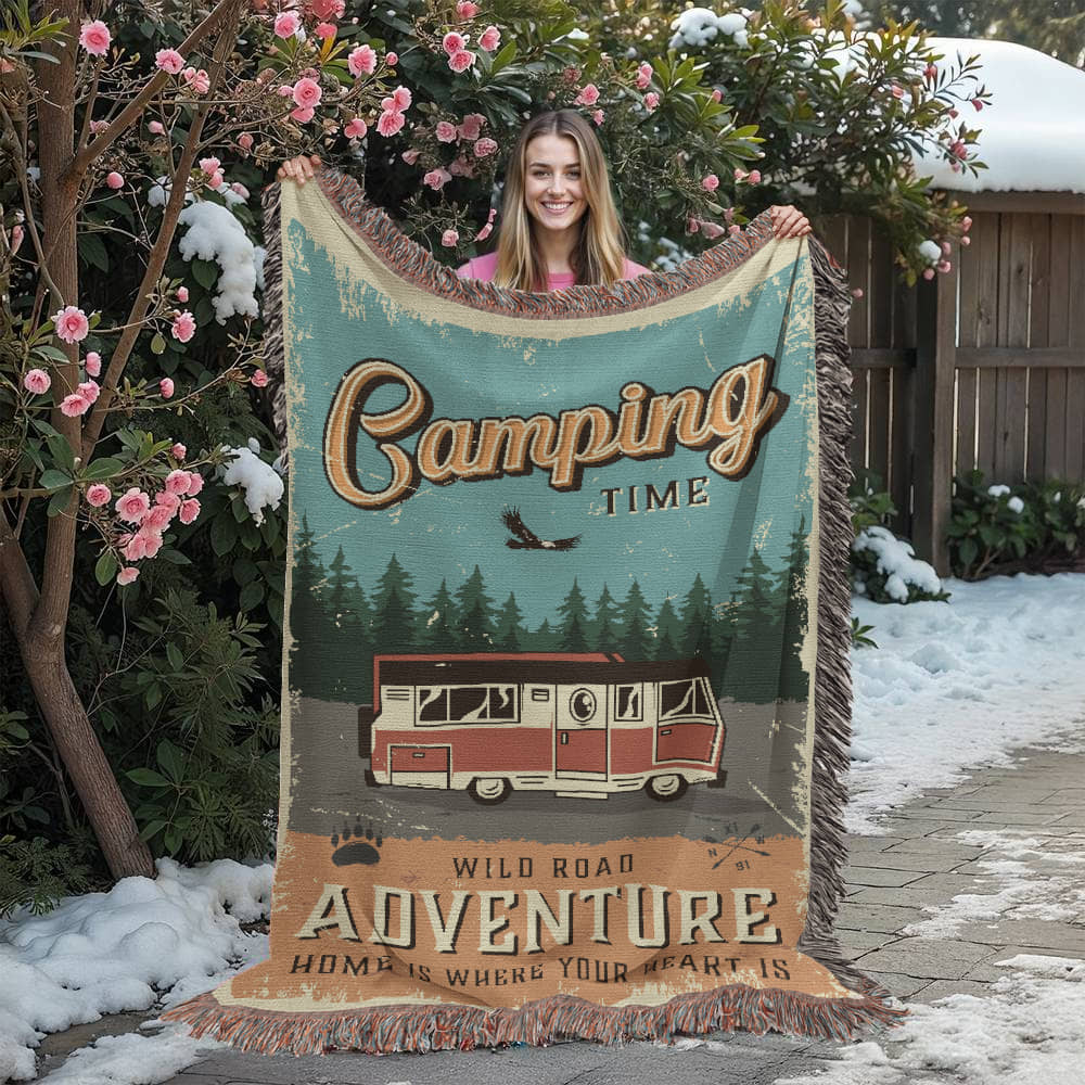 New Camping Blanket - Artwork Heirloom Woven Blanket