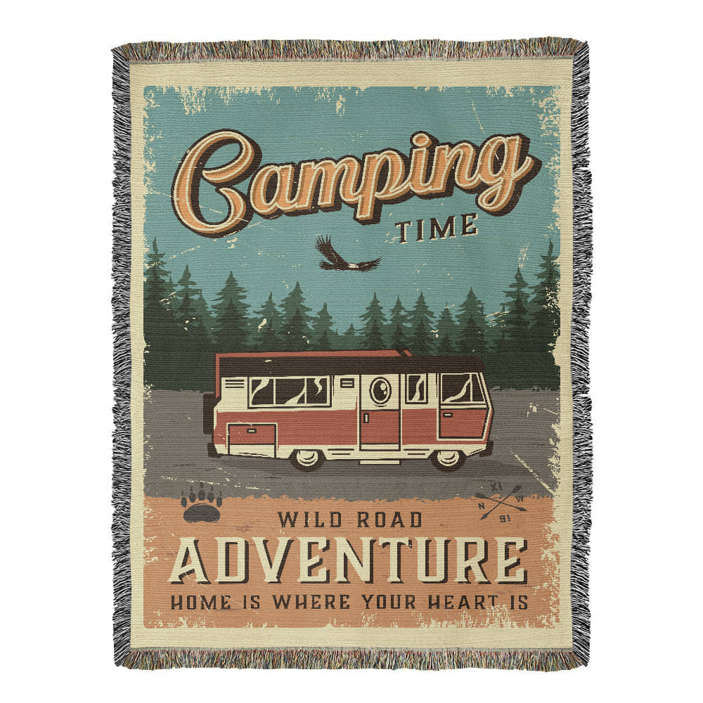New Camping Blanket - Artwork Heirloom Woven Blanket