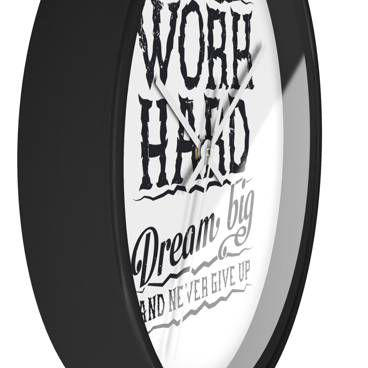 Wall Clock — "Work Hard, Dream Big" Motivational Clock