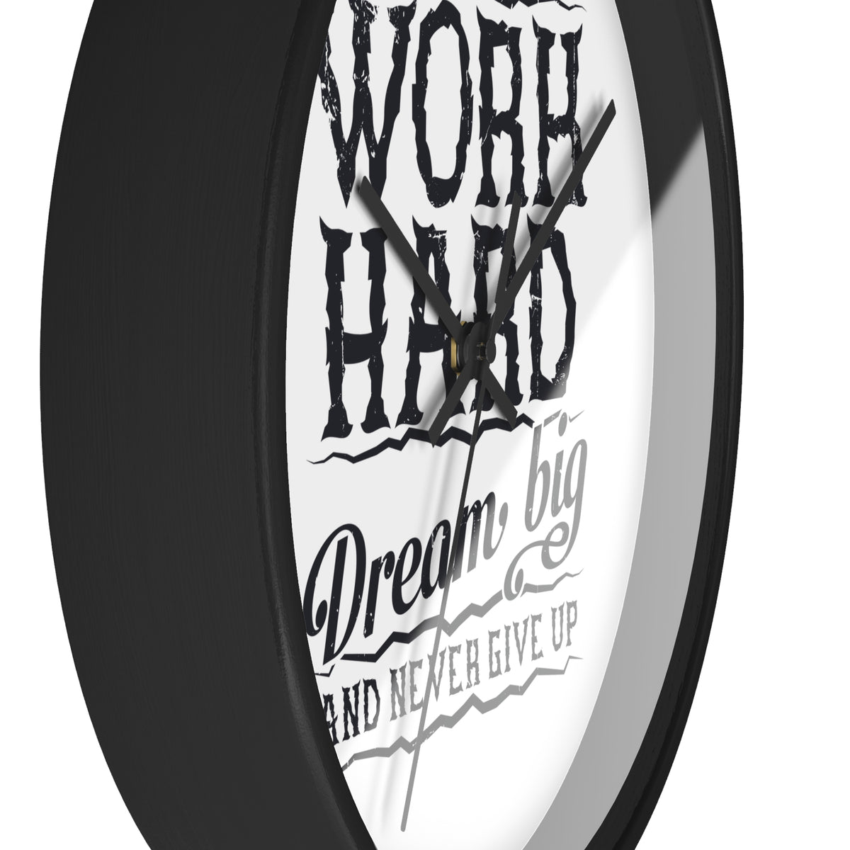 Wall Clock — "Work Hard, Dream Big" Motivational Clock