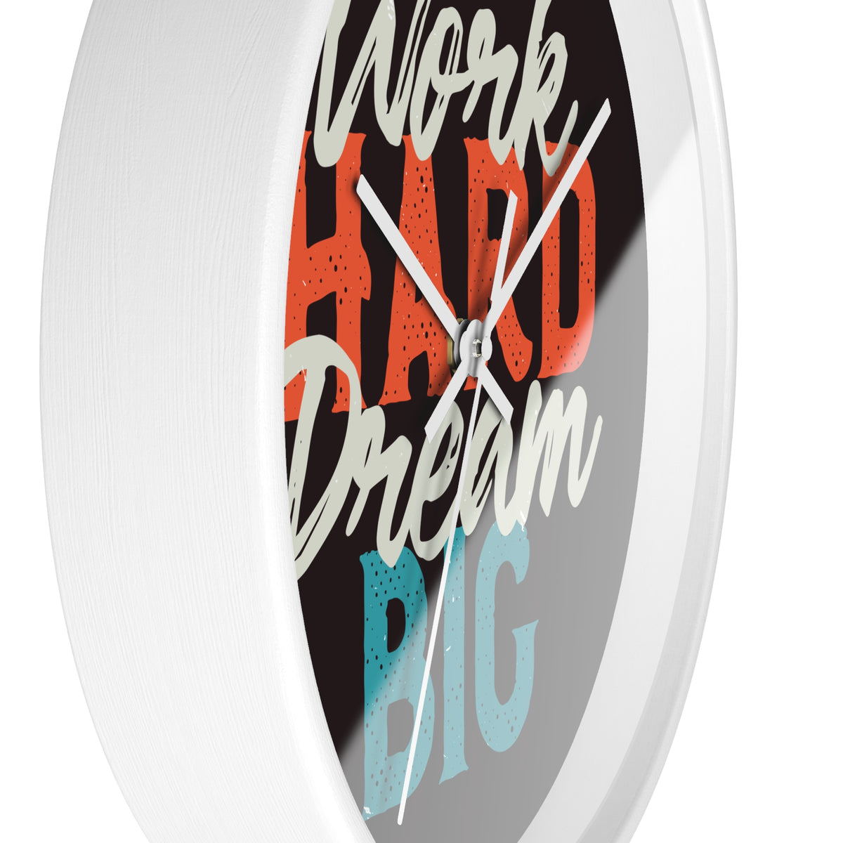 Work Hard Dream Big Wall Clock — Motivational Desk & Office Clock