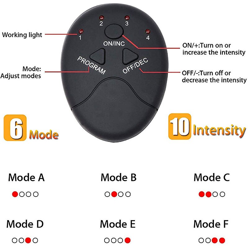 USB Rechargeable Wireless EMS Muscle Stimulator