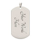 To My Man - Valentines gift - Dog Tag