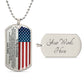 To My Grandson - 4th of July Gift - Dog Taq - USA Independence Day