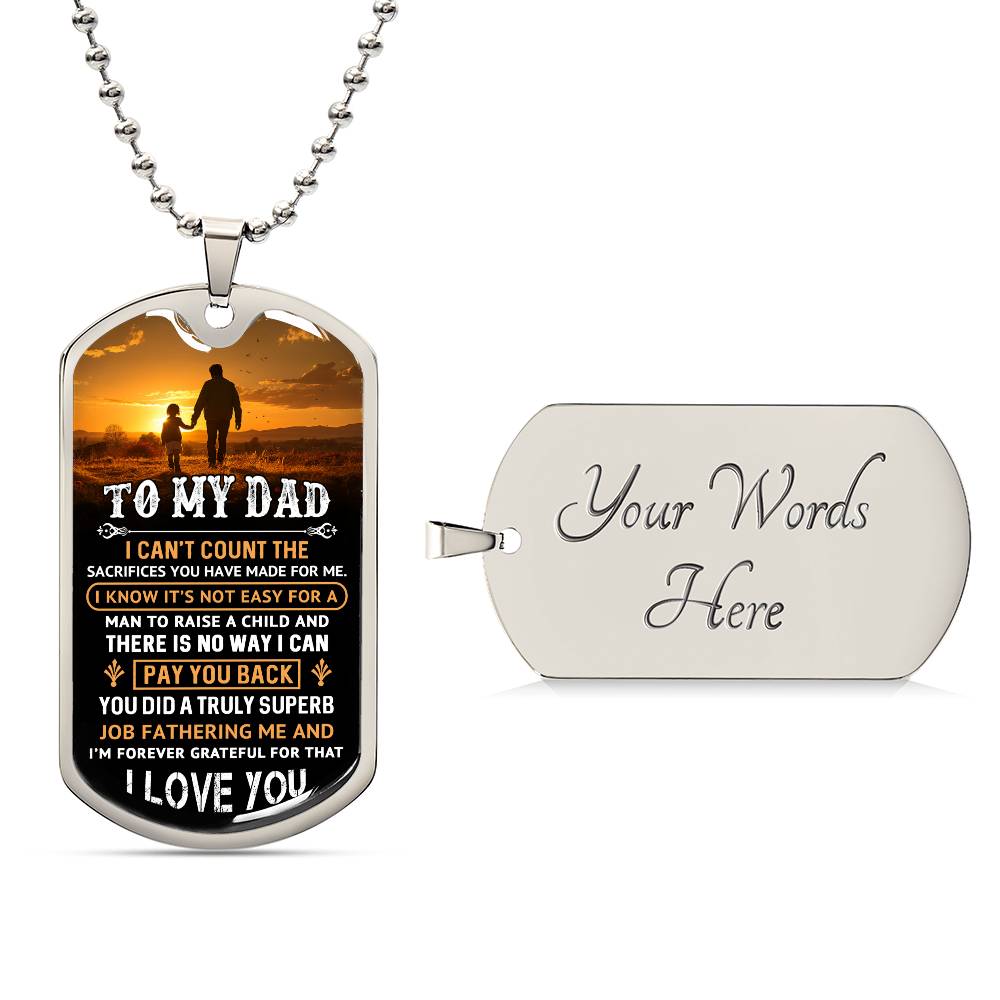 Father's Day Special Gift - Happy Father's Day - Dog Tag