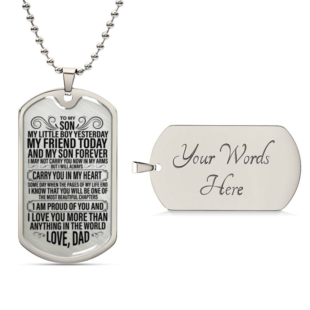 To My Son - Dog Tag