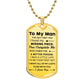 To My Man - Valentines gift - Dog Tag