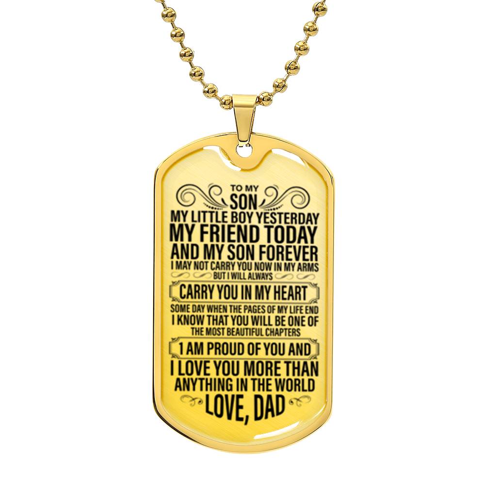 To My Son - Dog Tag