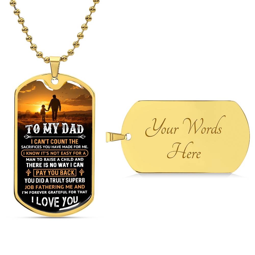 Father's Day Special Gift - Happy Father's Day - Dog Tag