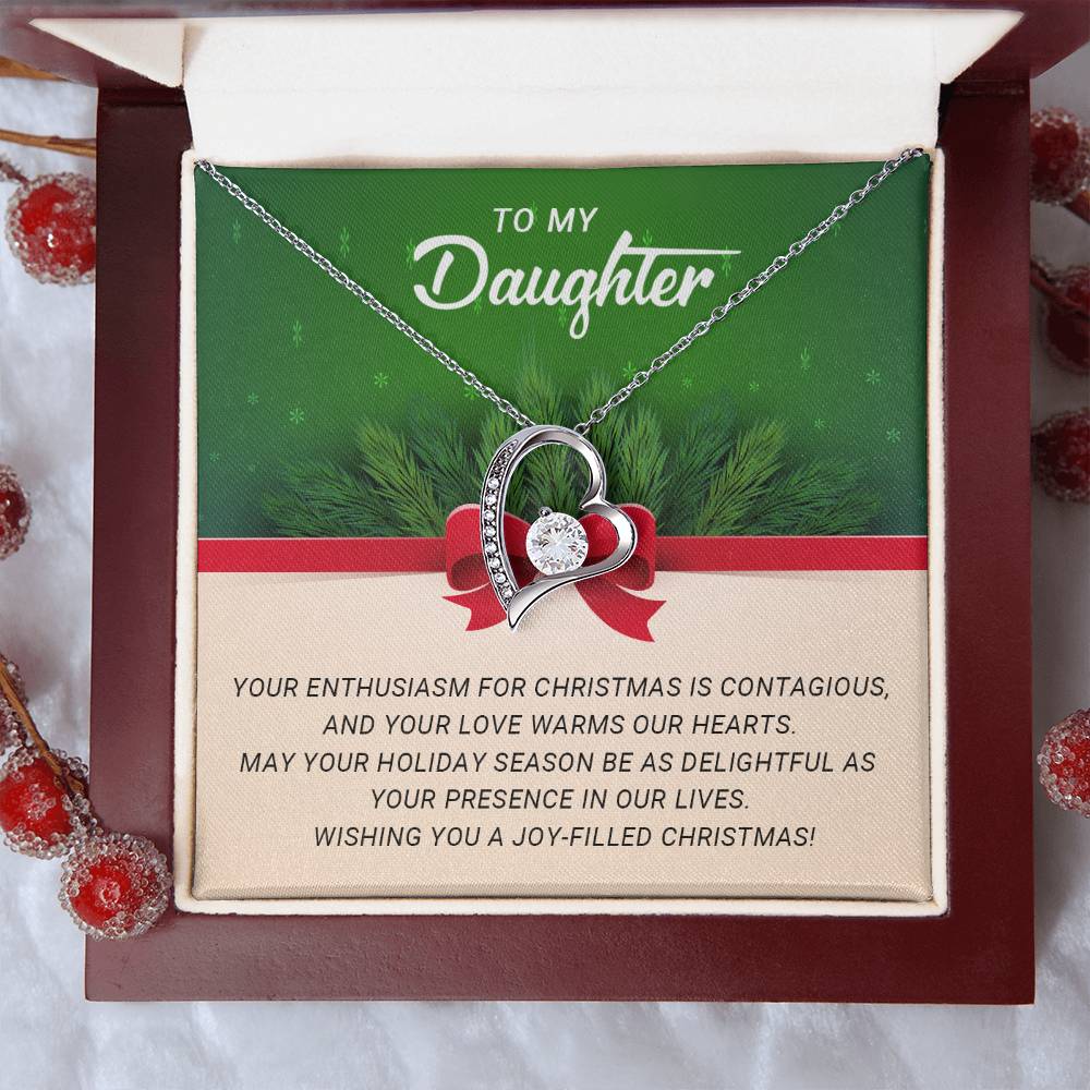 Daughter - Joy-filled - Christmas Gift - Forever Love Necklace