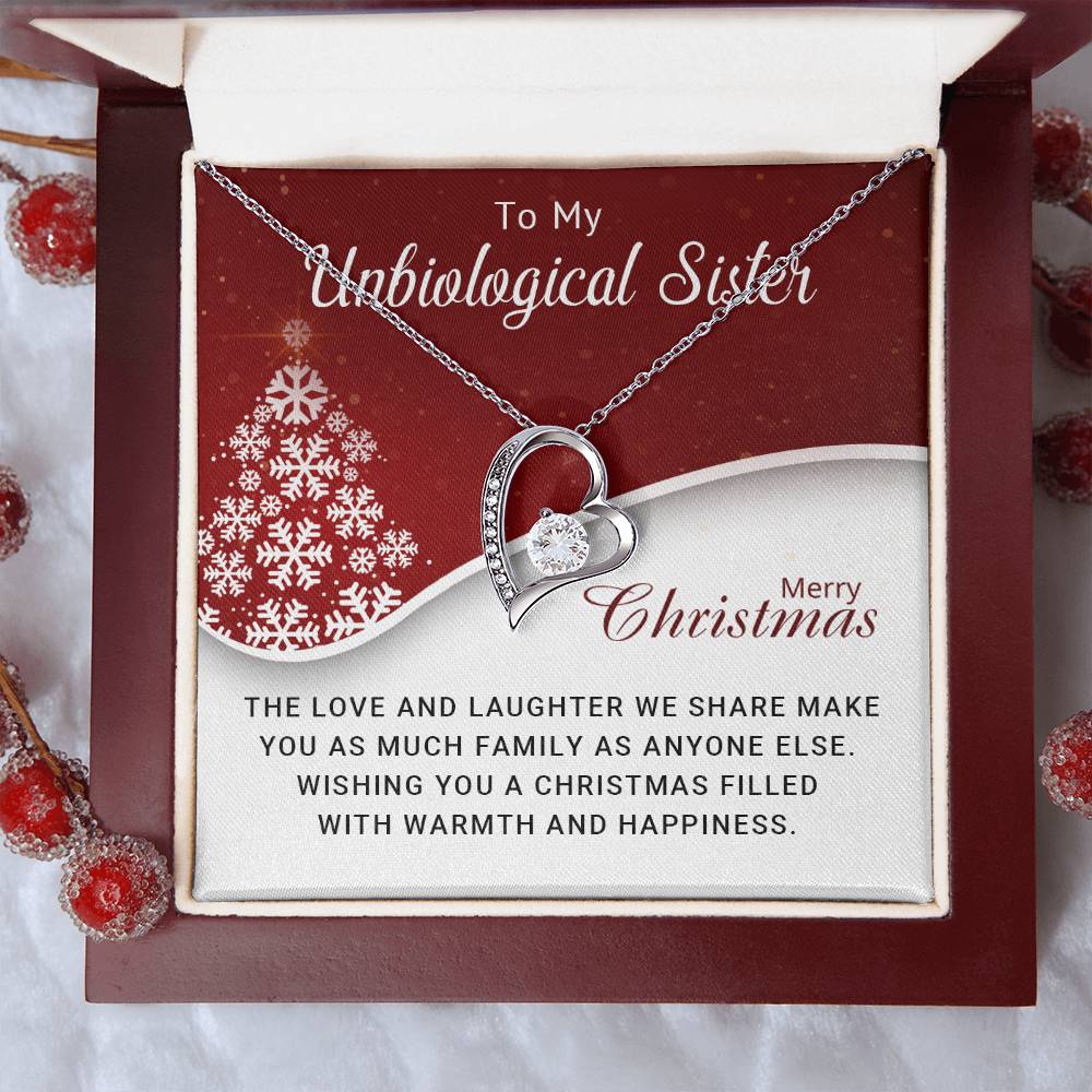 To My Unbiological Sister - Christmas gift - Forever Love Necklace