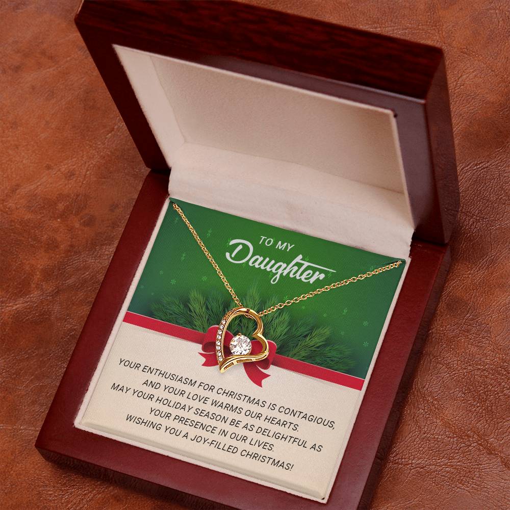 Daughter - Joy-filled - Christmas Gift - Forever Love Necklace