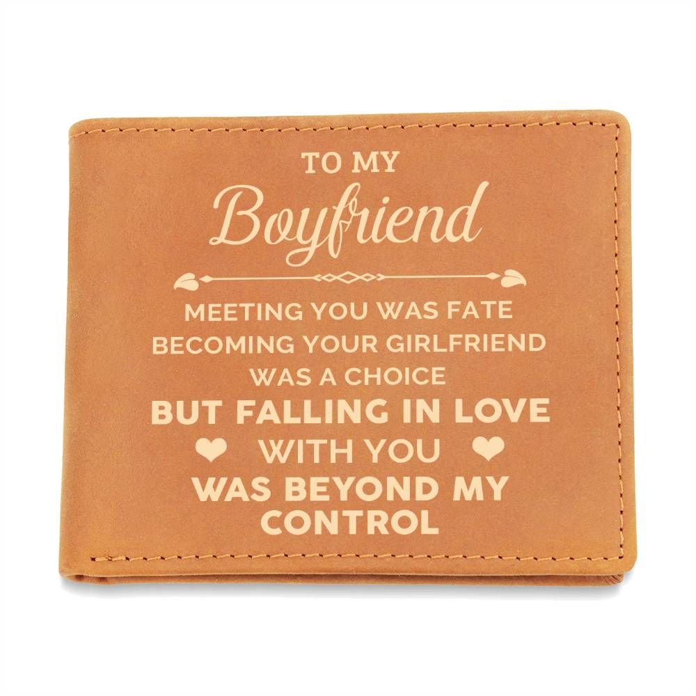 To My Boyfriend - Valentines gift - Leather Wallet