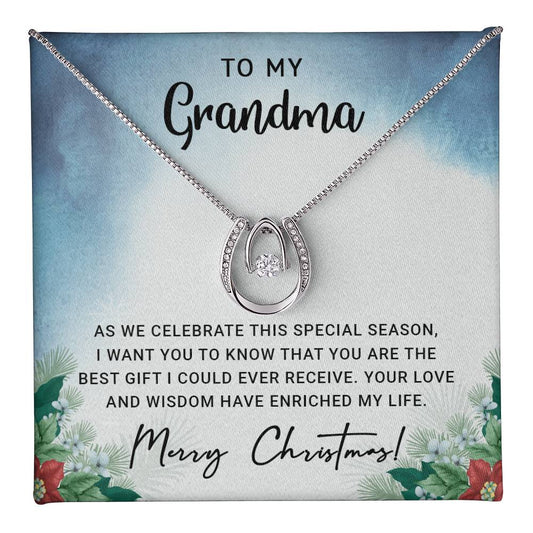 Grandma  - Christmas Gift - Lucky In Love Necklace