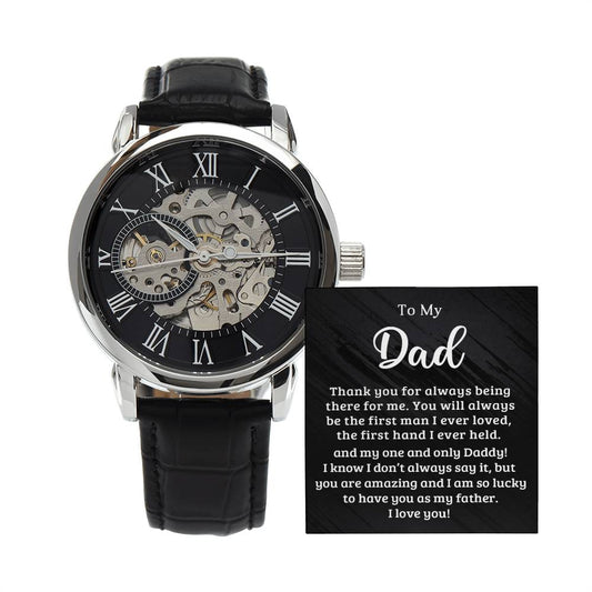 Father's Day Special Gift - Happy Father's Day - Men's Openwork Watch