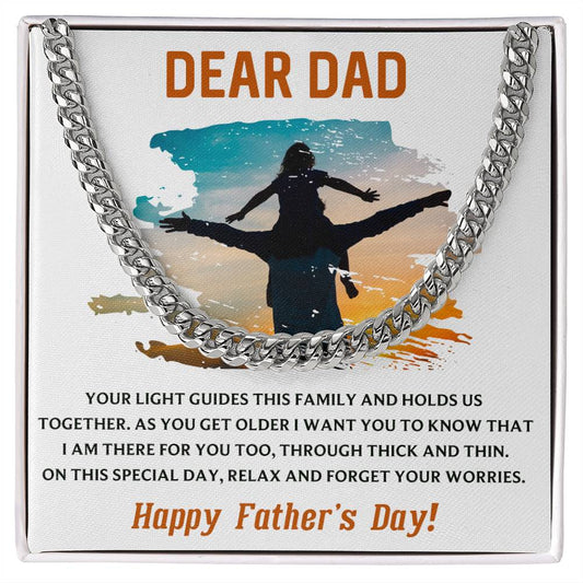 Father's Day Special Gift - Happy Father's Day - Cuban Link Chain