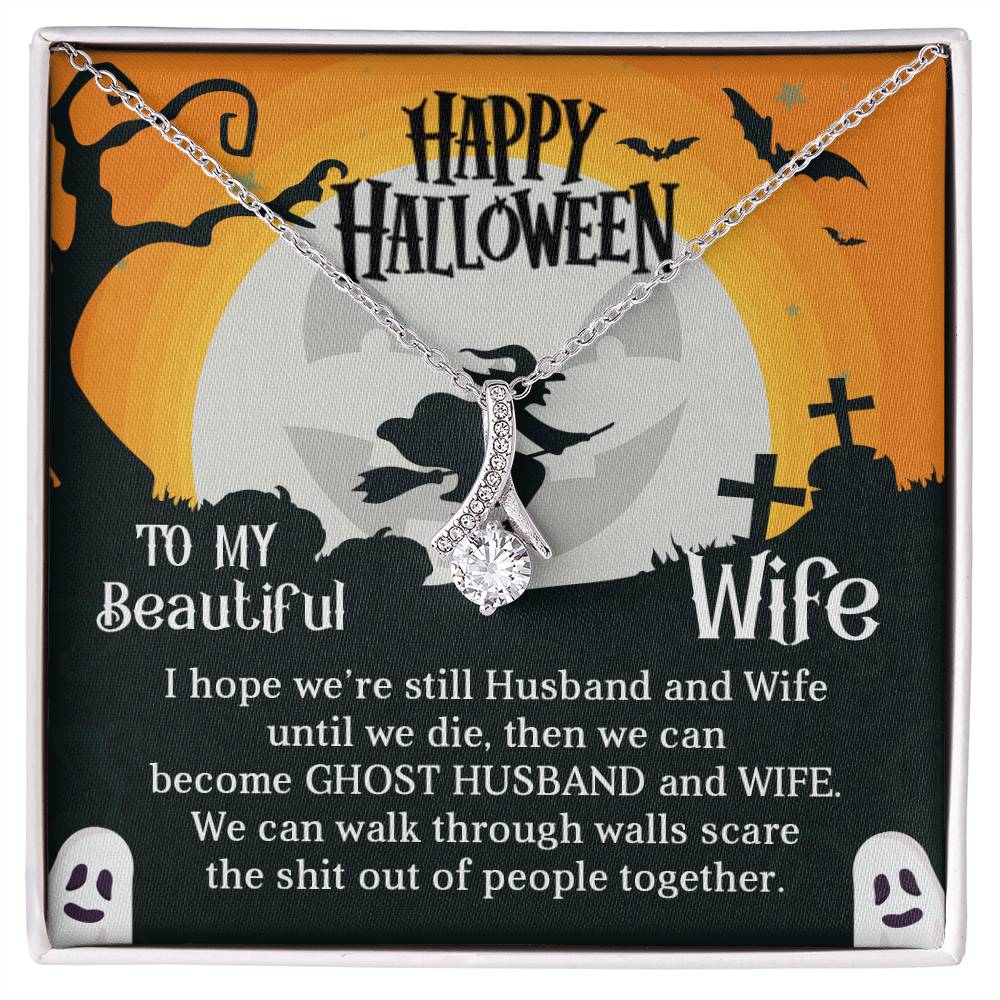 To My Beautiful Wife - Best Halloween Gift - Alluring Beauty Necklace