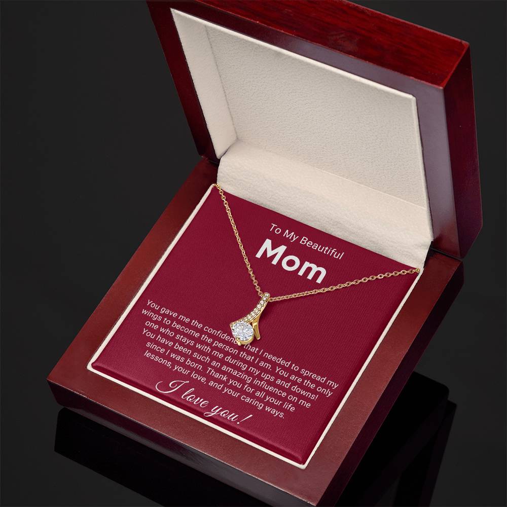 TO MY BEAUTIFUL MOM - HAPPY MOTHER'S DAY - ALLURING BEAUTY NECKLACE