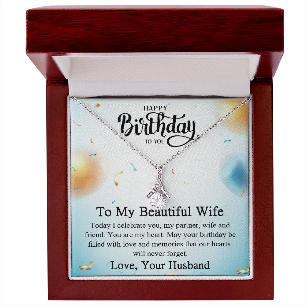 To My Beautiful Wife - Best Birthday Gift For Wife - Alluring Beauty Necklace