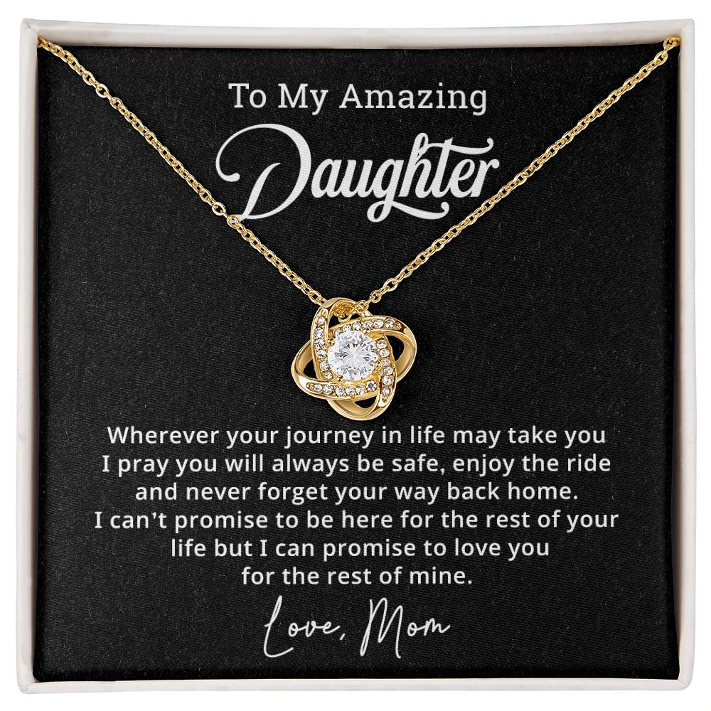 To My Amazing Daughter - Gift for Daughter - Love Knot Necklace