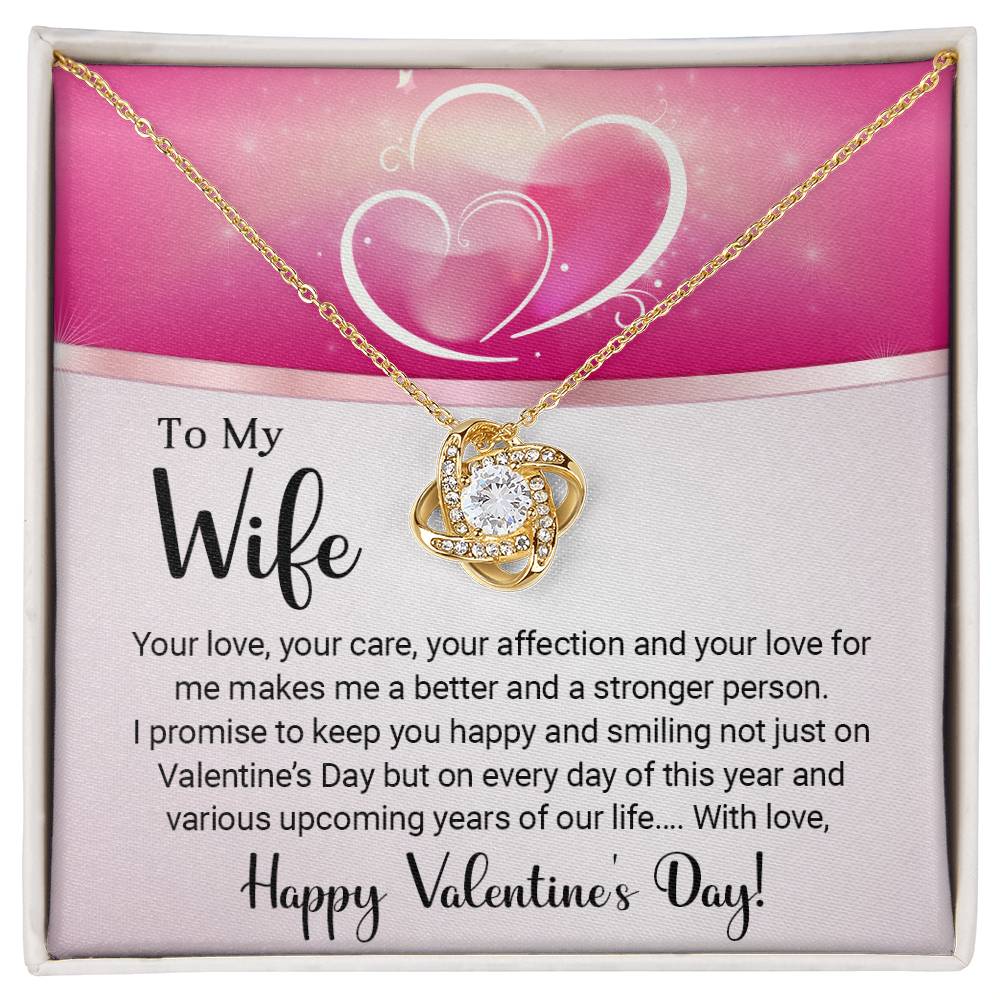 To My Wife - Valentines gift - Love Knot Necklace