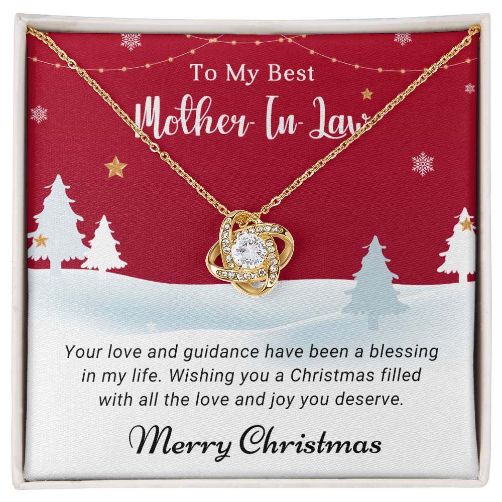 Mother In Law - Deserve - Christmas Gift - Love Knot Necklace