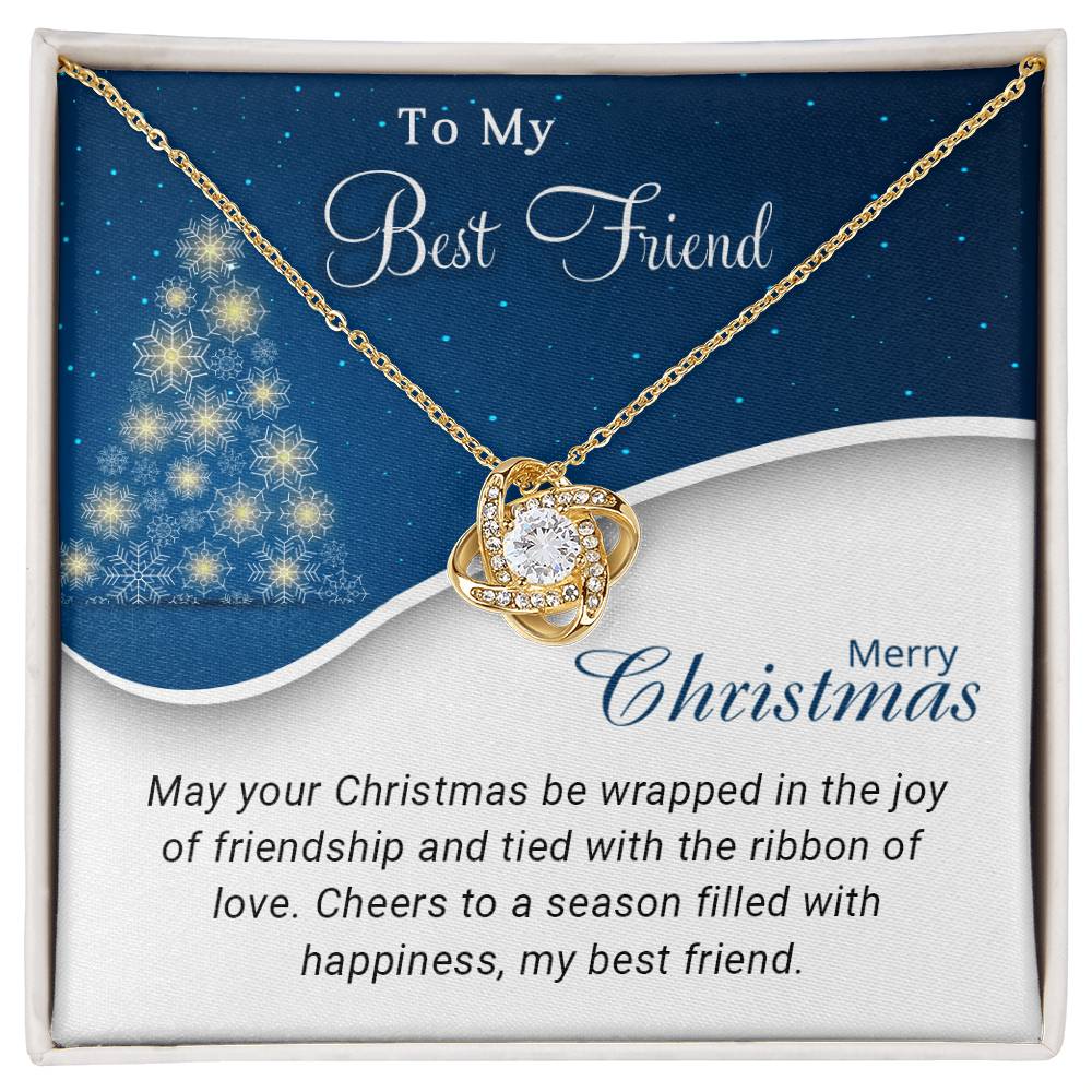 Best Friend - Cheers - Christmas gift - Love Knot Necklace