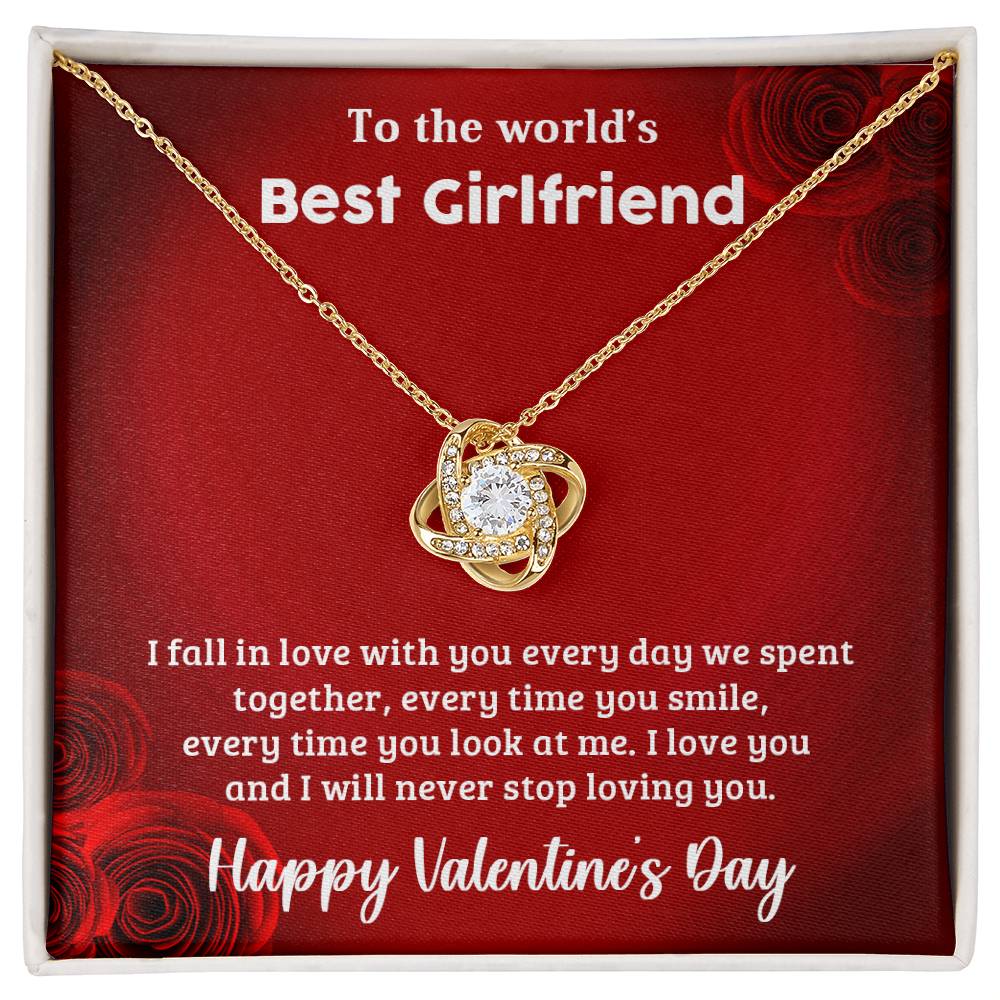 To My Girlfriend - Valentines gift - Love Knot Necklace