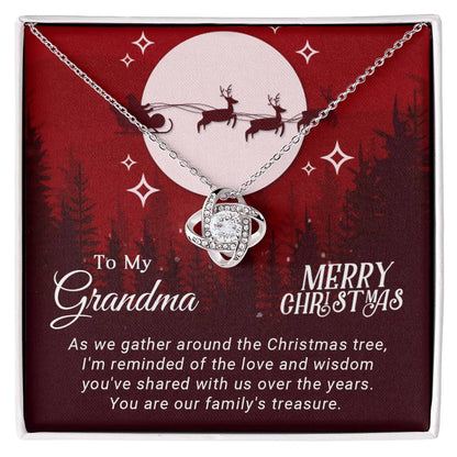 Grandma - Family's Treasure - Christmas Gift - Love Knot Necklace