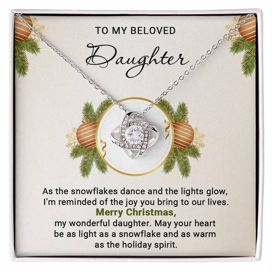 Daughter - Wonderful - Love Knot Necklace